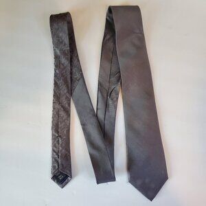 Michael Kors neck tie, 100% silk grey with logo on bottom half